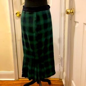 Voodoo Vixen Vintage Inspired Green Plaid Skirt
